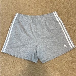 Adidas grey knit shorts